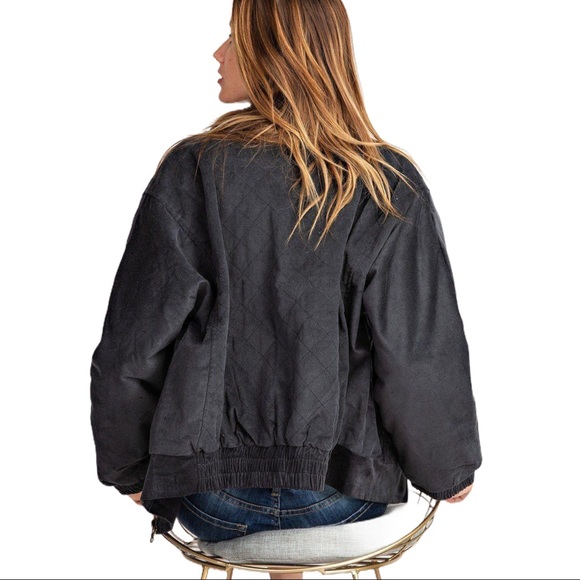 ❌SOLD OUT❌ WHISKEY KISS Quilted Corduroy Jacket - Picture 2 of 3